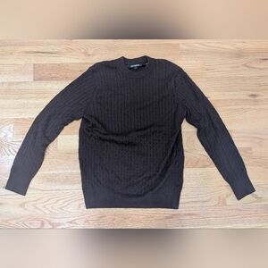 Men's Purple Cable Knit Sweater